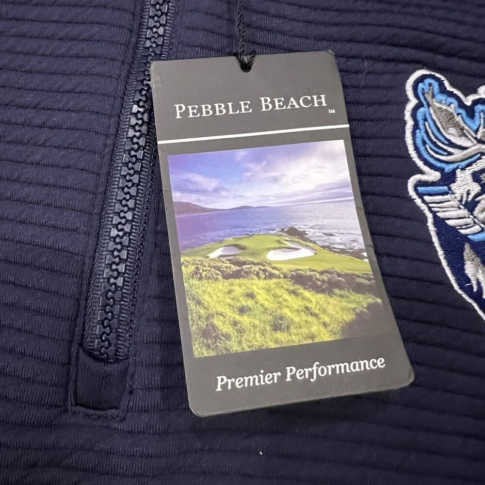NWT Pebble Beach 1/4 Zip Golf Pullover Size XL Blue Men Breathable - Picture 3 of 14